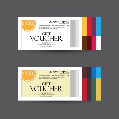 hediye çeki vektör şablon tasarımı ile temiz ve modern pıtırtı