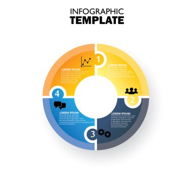 vektör daire Infographic şablonu için döngü diyagramı