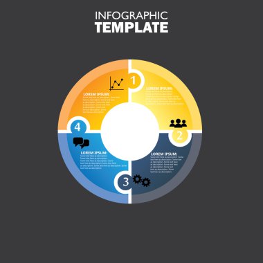 vektör daire Infographic şablonu için döngü diyagramı
