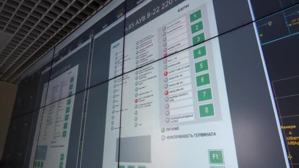 Tableau avec noms et numéros d'application à la sous-station — Video