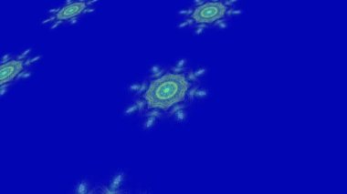 Animasyon. Noel kar taneleri hareket ediyor ve dönüyor 