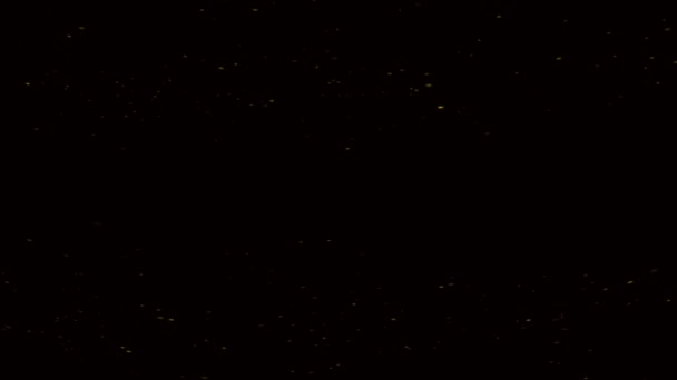 Schimmernde Goldene Teilchen Mit Lichtstrahlen Und Bokeh Neujahrs Und Weihnachtshintergrund — Stockvideo