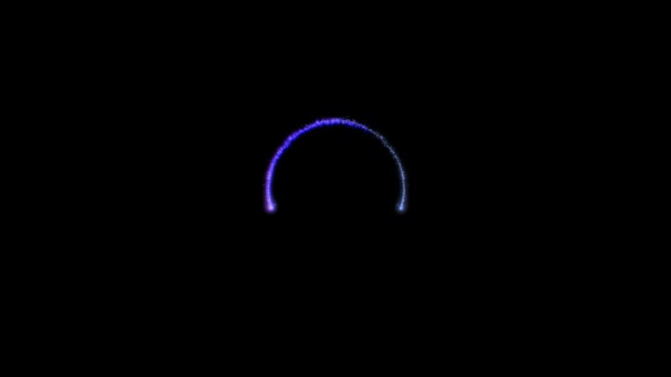 蓝色的圆圈闪烁着光芒 神奇的圣诞光芒闪耀 无缝化4K循环视频动画 — 图库视频影像