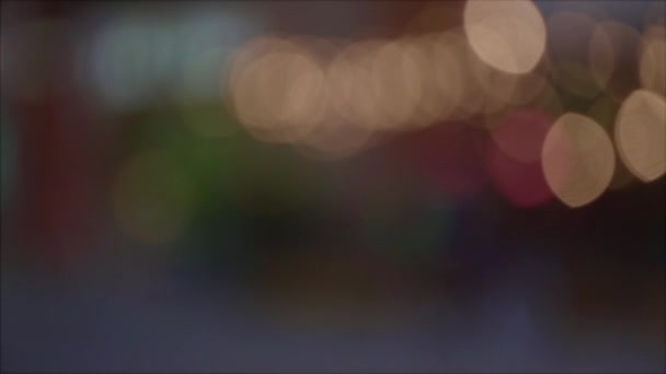 Imagini Noapte Oraș Bokeh Abstract Colorat Imagini Noapte Lumini Stradă — Videoclip de stoc
