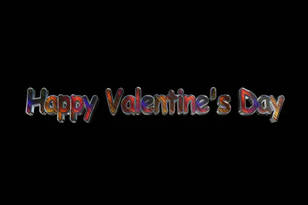 Мотлі Слова Happy Valentine Dayisolated Чорному Тлі — стокове фото