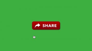 Yeşil ekranda Rounded Share simgesine basan bir el imlecinin canlandırması 