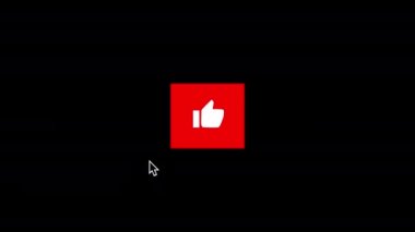  Canlandırılmış Fare imleci kare başparmak yukarı simgesine tıklıyor. Başparmak yukarı. Alfa kanalında döngü animasyonu. 4K çözünürlüğü