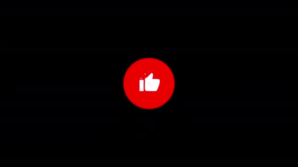 Animated Mouse Cursor Clicks Thumbs Icon Thumb Loop Animation Alpha — Stock Video