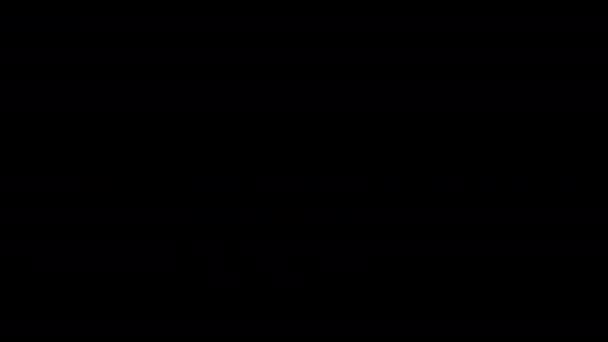 Анимационный Курсор Стрелки Мыши Щелкает Белой Кнопке Колокола Разрешение — стоковое видео