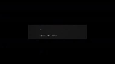 Alfa kanalında yorum simgesi. 4K video