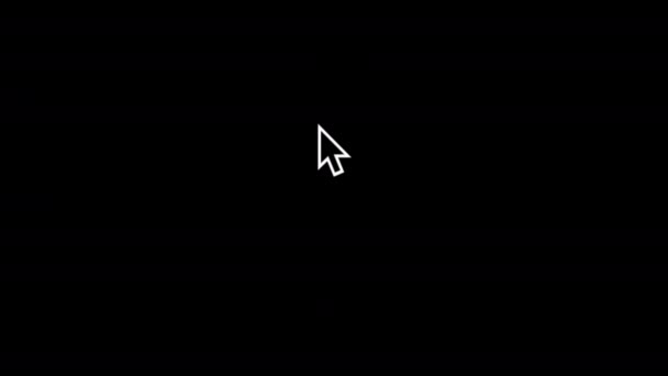 Conjunto Movimiento Animado Del Ratón Del Cursor Flecha Clics Con — Vídeo de stock