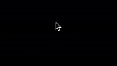 Canlandırılmış Ok İmleci Fare hareketinin kümesi ve alfa kanalı ile tıklama