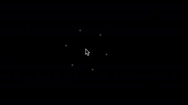 Canlandırılmış Ok İmleci Fare hareketinin kümesi ve alfa kanalı ile tıklama