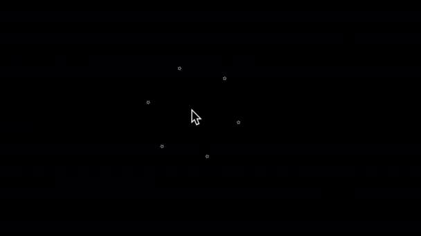 Набір Анімованих Рухів Миші Ерроу Курсор Клацання Альфа Каналом — стокове відео
