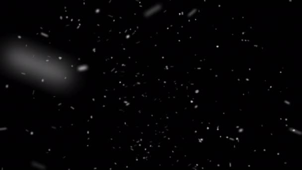 Superposition Neige Petits Grands Flocons Neige Noël Tourbillonnent Lentement Sur — Video