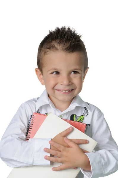 Smiling child on their first day of school — Stock Photo, Image
