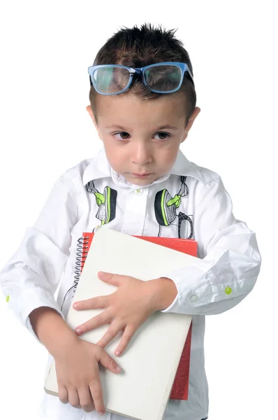 Smiling child on their first day of school — Stock Photo, Image