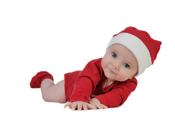 Very happy little girl in Santa Claus day — Stock Photo, Image