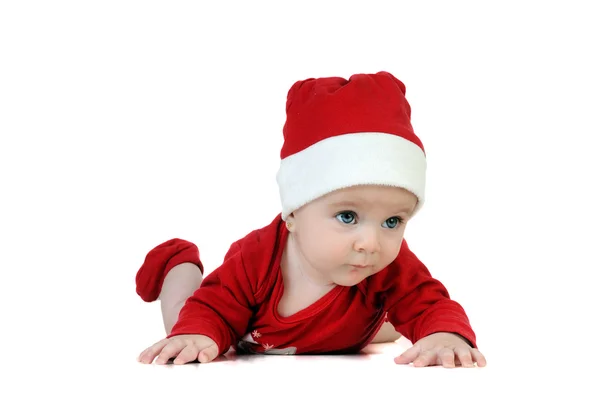 Very happy little girl in Santa Claus day — Stock Photo, Image