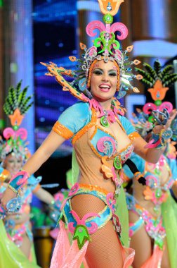 Tenerife, 7 Şubat: Karakter ve gruplar karnaval.