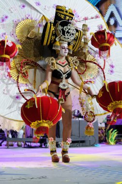 Tenerife, 7 Şubat: Karakter ve gruplar karnaval.