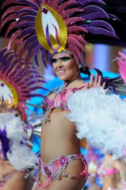 Tenerife, 7 Şubat: Karakter ve gruplar karnaval.