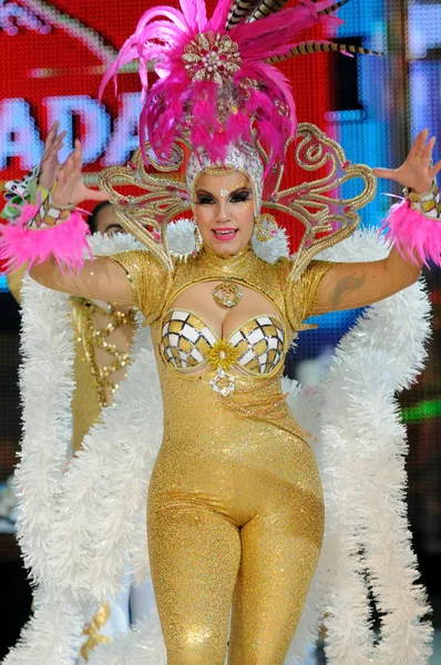 TENERIFE, FEBRUARY 7: Characters and Groups in The carnival. — Stock Photo, Image