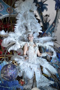 Tenerife, 17 Şubat: Karnaval grupları ve kostümlü karakterler