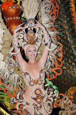 Tenerife, 17 Şubat: Karnaval grupları ve kostümlü karakterler