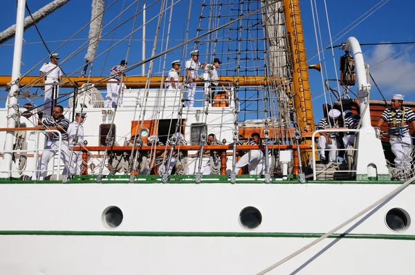 Teneryfa, 13 września: Meksykańskiej szkoły statek zawinął do portu o Obrazek Stockowy