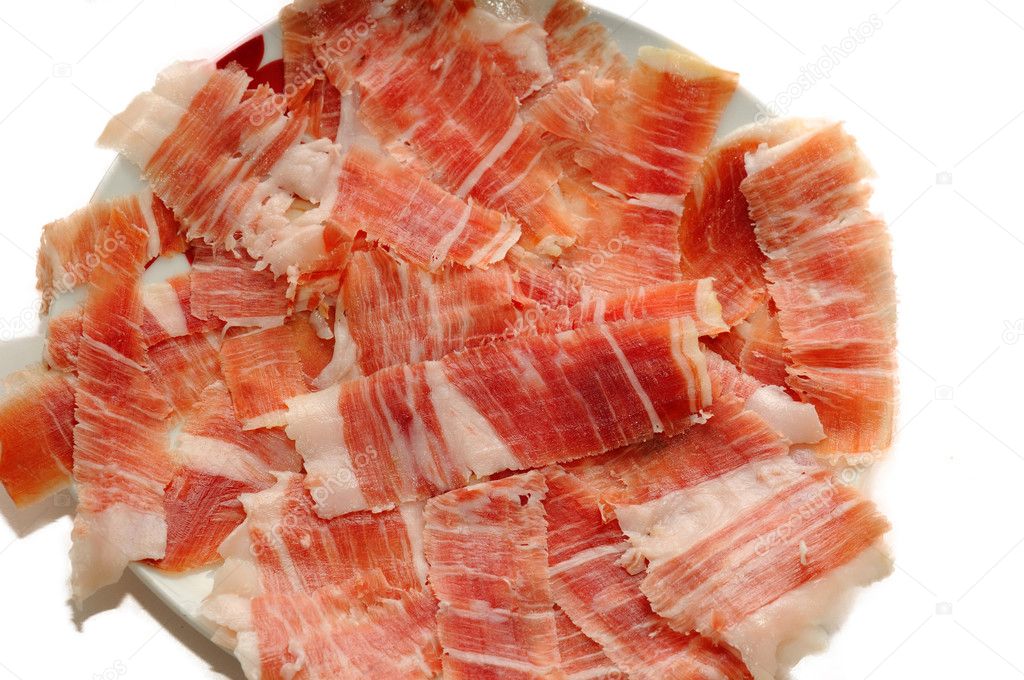 Iberian ham typical Spanish dish