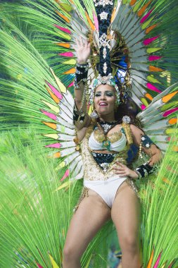 Tenerife, 30 Ocak: Karakter ve gruplar karnaval.