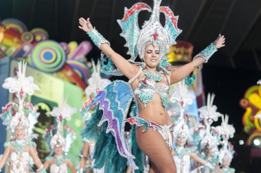 Tenerife, 30 Ocak: Karakter ve gruplar karnaval.