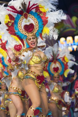 Tenerife, 30 Ocak: Karakter ve gruplar karnaval.