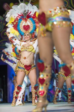 Tenerife, 30 Ocak: Karakter ve gruplar karnaval.