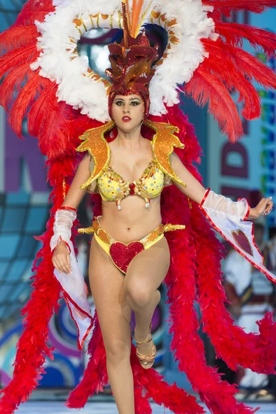 Tenerife, 30 januari: Tekens en groepen in het carnaval. — Stockfoto