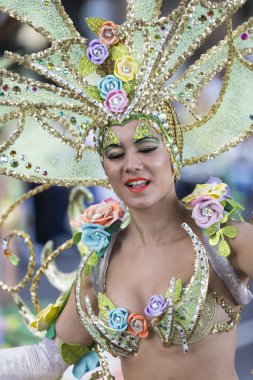 Tenerife, 9 Şubat: Karakter ve gruplar karnaval 