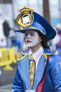 Tenerife, 9 Şubat: Karakter ve gruplar karnaval 