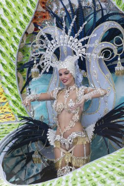 Tenerife, 9 Şubat: Karakter ve gruplar karnaval 