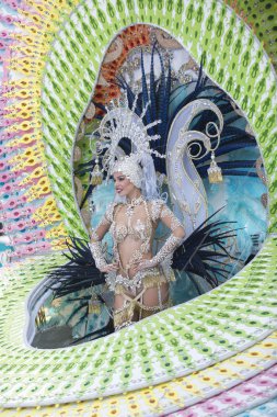 Tenerife, 9 Şubat: Karakter ve gruplar karnaval 