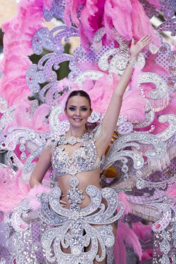 Tenerife, 9 Şubat: Karakter ve gruplar karnaval 