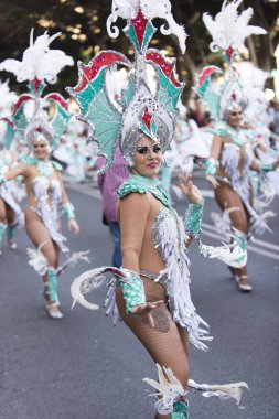 Tenerife, 9 Şubat: Karakter ve gruplar karnaval 