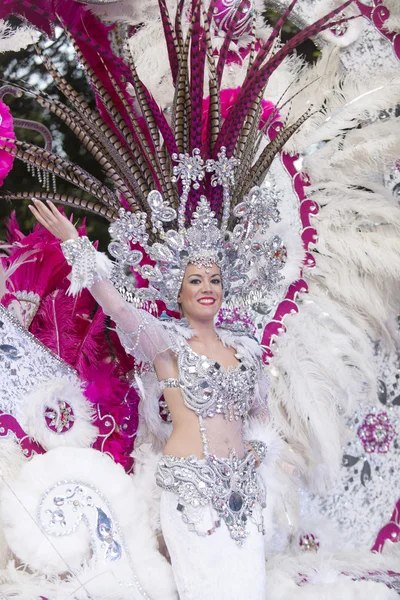 Tenerife, februari 9: Tekens en groepen in het carnaval — Stockfoto