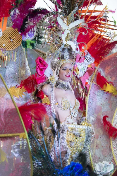 TENERIFE, FEVEREIRO 9: Personagens e Grupos no Carnaval — Fotografia de Stock