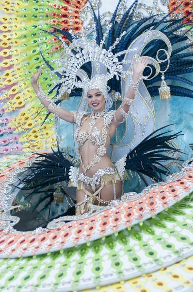 TENERIFE, 9 DE FEBRERO: Personajes y Grupos en el Carnaval — Foto de Stock