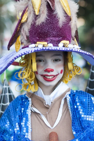 TENERIFE, 9 FEBBRAIO: Personaggi e Gruppi al Carnevale — Foto Stock