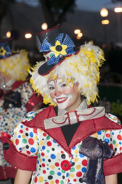 TENERIFE, FEBRUARY 9: Characters and Groups in The Carnival — Stock Photo, Image