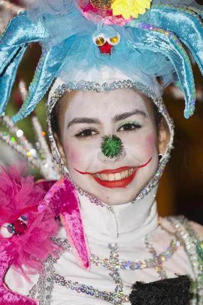 TENERIFE, FEVEREIRO 9: Personagens e Grupos no Carnaval — Fotografia de Stock