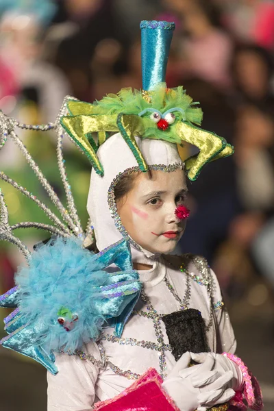 TENERIFE, 9 FEBBRAIO: Personaggi e Gruppi al Carnevale — Foto Stock