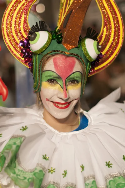 TENERIFE, 9 FEBBRAIO: Personaggi e Gruppi al Carnevale — Foto Stock